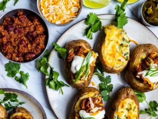 Recipe for Twice-Baked Chili Cheese Potatoes