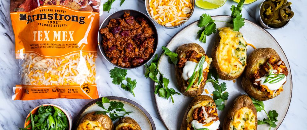 Recipe for Twice-Baked Chili Cheese Potatoes