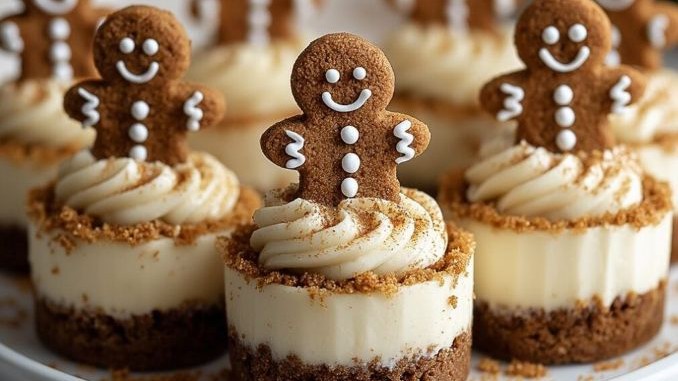 Recipe for Holiday Gingerbread Cheesecake Cupcakes