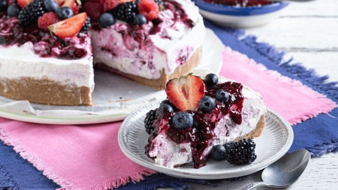 Recipe for No-Bake Mixed Berry Cheesecake