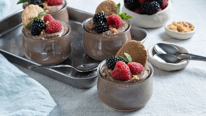 Recipe for Silken Tofu, Chocolate, and Peanut Butter Mousse