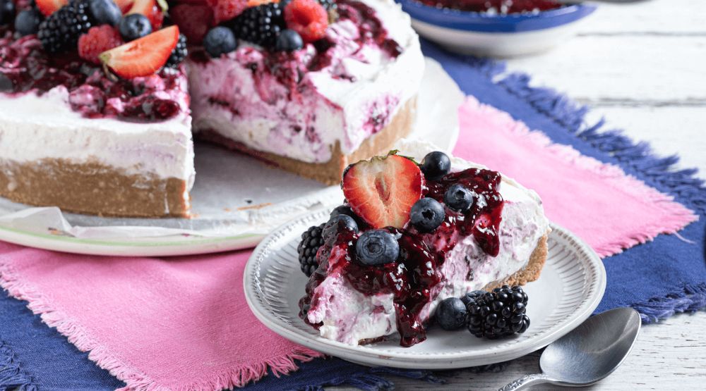 Recipe for No-Bake Mixed Berry Cheesecake