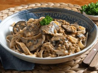 Recipe for Plant-Based Mushroom Stroganoff