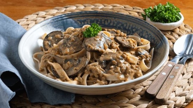Recipe for Plant-Based Mushroom Stroganoff