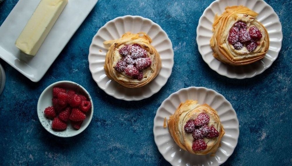 Recipe for Raspberry Cream Cheese Phyllo Tarts